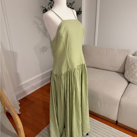 Lexy Linen Blend Drop Waist Dress Anthropologie/Rendoll - Picture 5 of 5